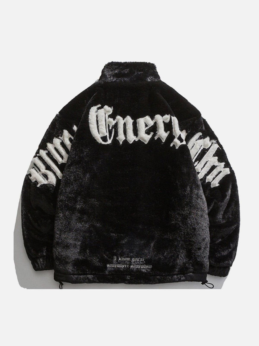 Makersluxe® - Embroidered Letters Winter Coat
