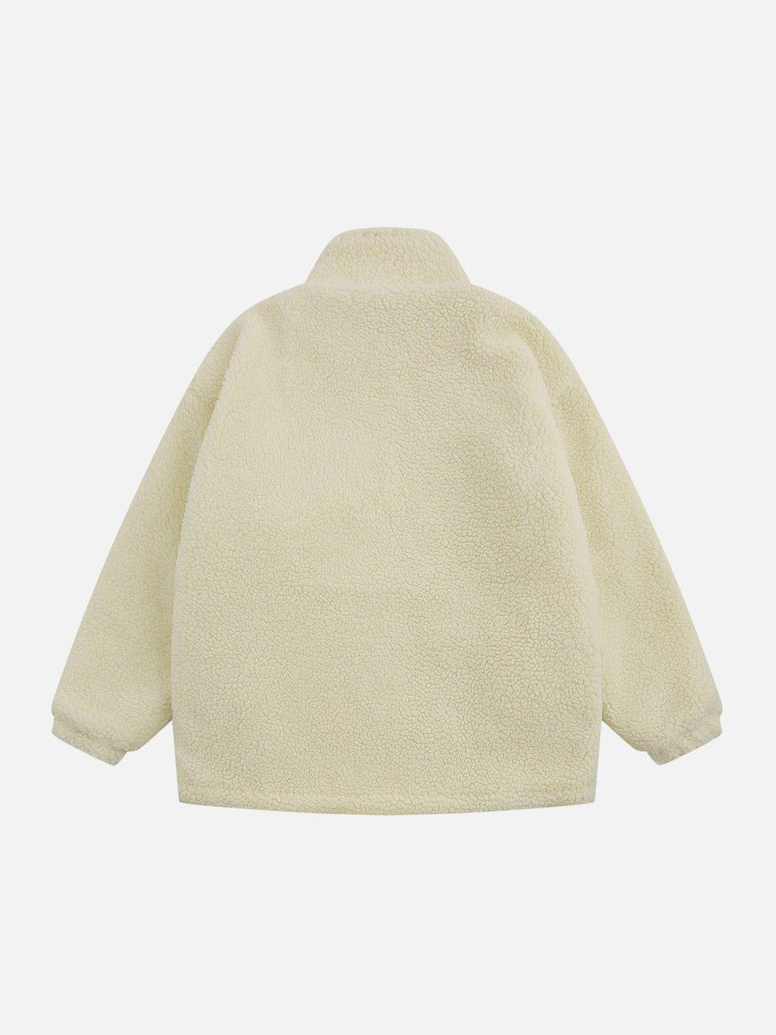 Makersluxe® - Embroidered Plush Bear Sherpa Coat