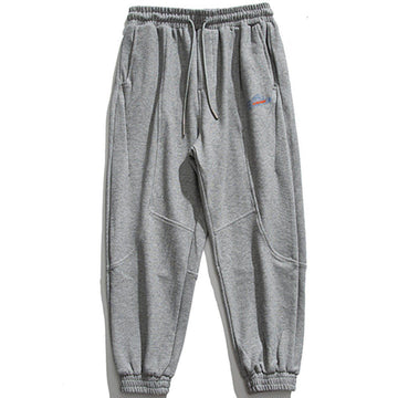 Makersluxe® - Embroidered Solid Color Sweatpants