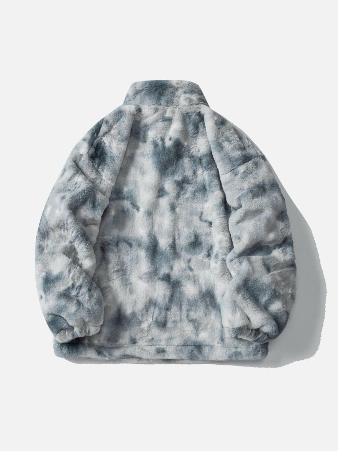 Makersluxe® - Embroidered Wings Bunny Label Tie Dye Sherpa Coat
