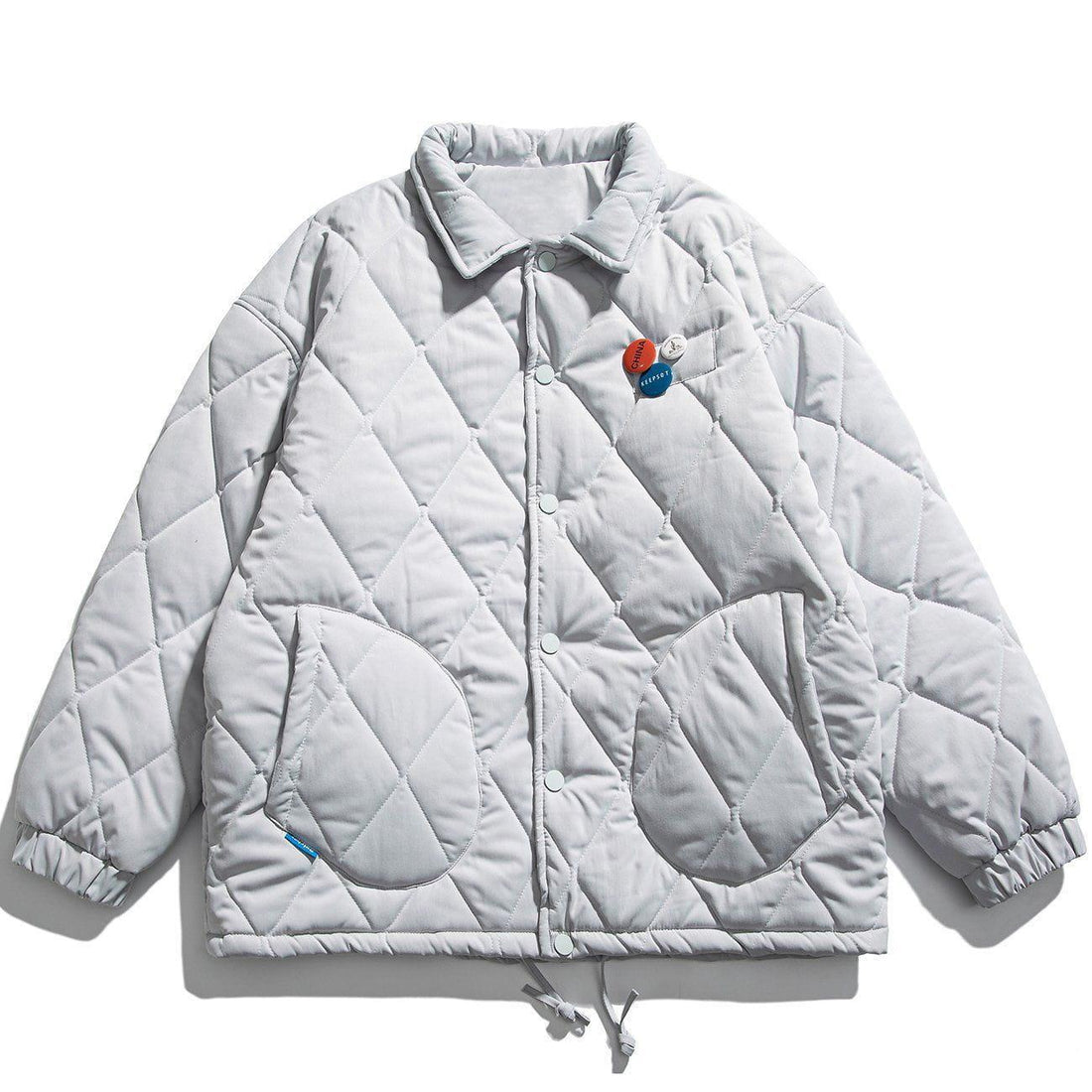 Makersluxe® - Embroidery Around Letters Puffer Jacket