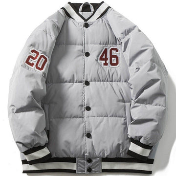 Makersluxe® - Embroidery Numbers Puffer Jacket