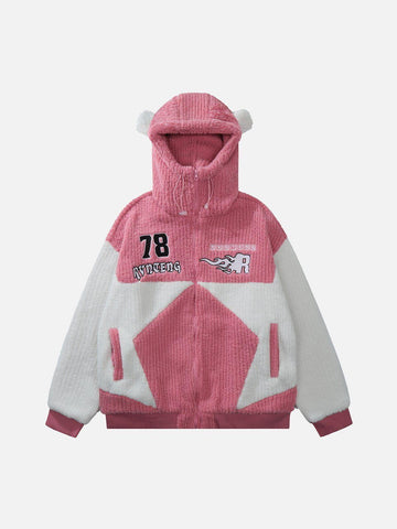Makersluxe® - Embroidery Patchwork Winter Coat