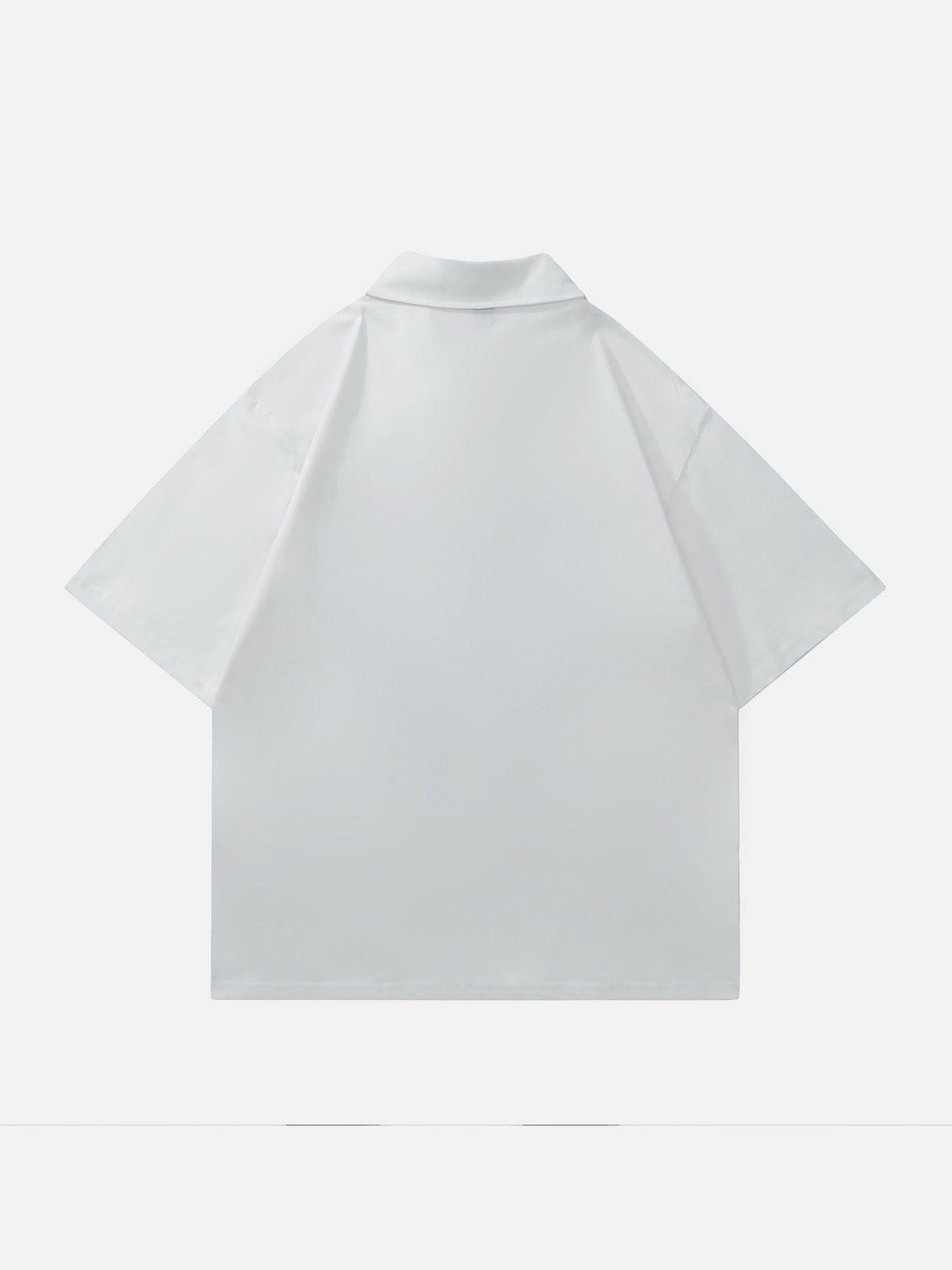 Makersluxe® - Embroidery Split Heart Short Sleeve Shirts