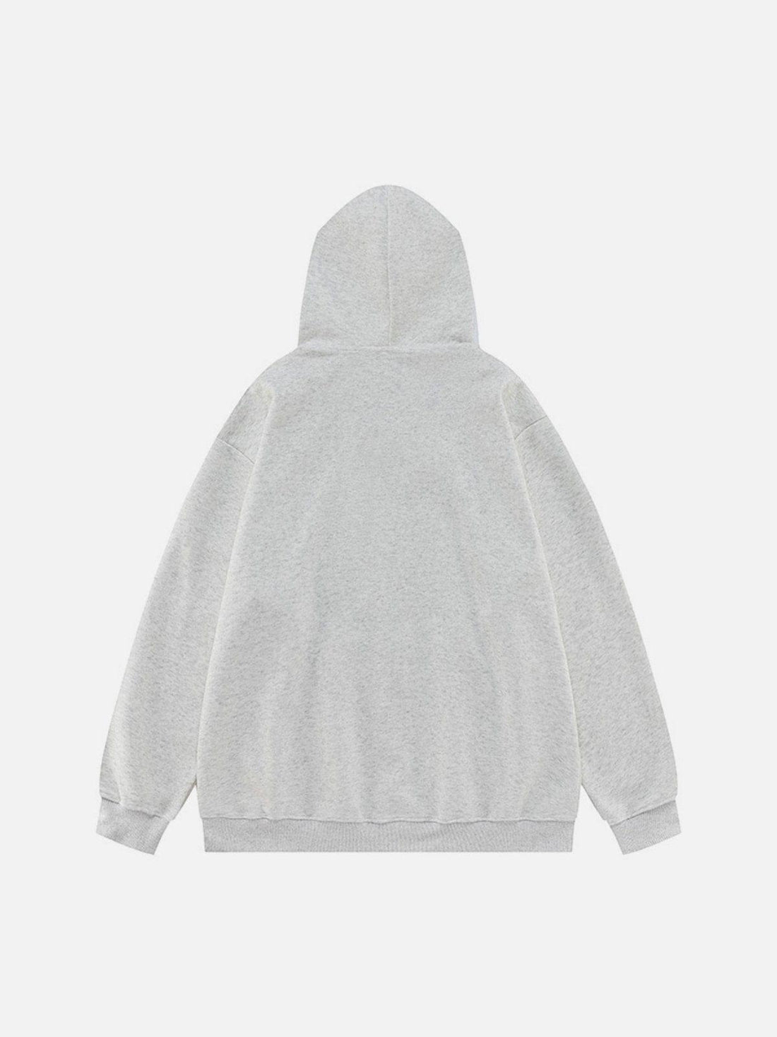 Makersluxe® - Embroidery Star Zip Up Hoodie