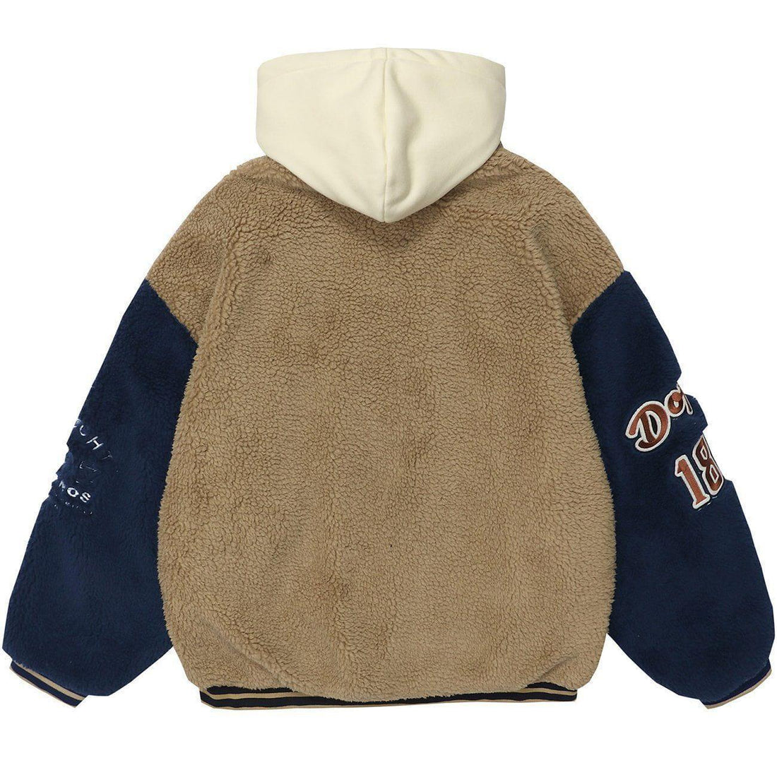 Makersluxe® - Embroidery Stitching Hood Sherpa Winter Coat