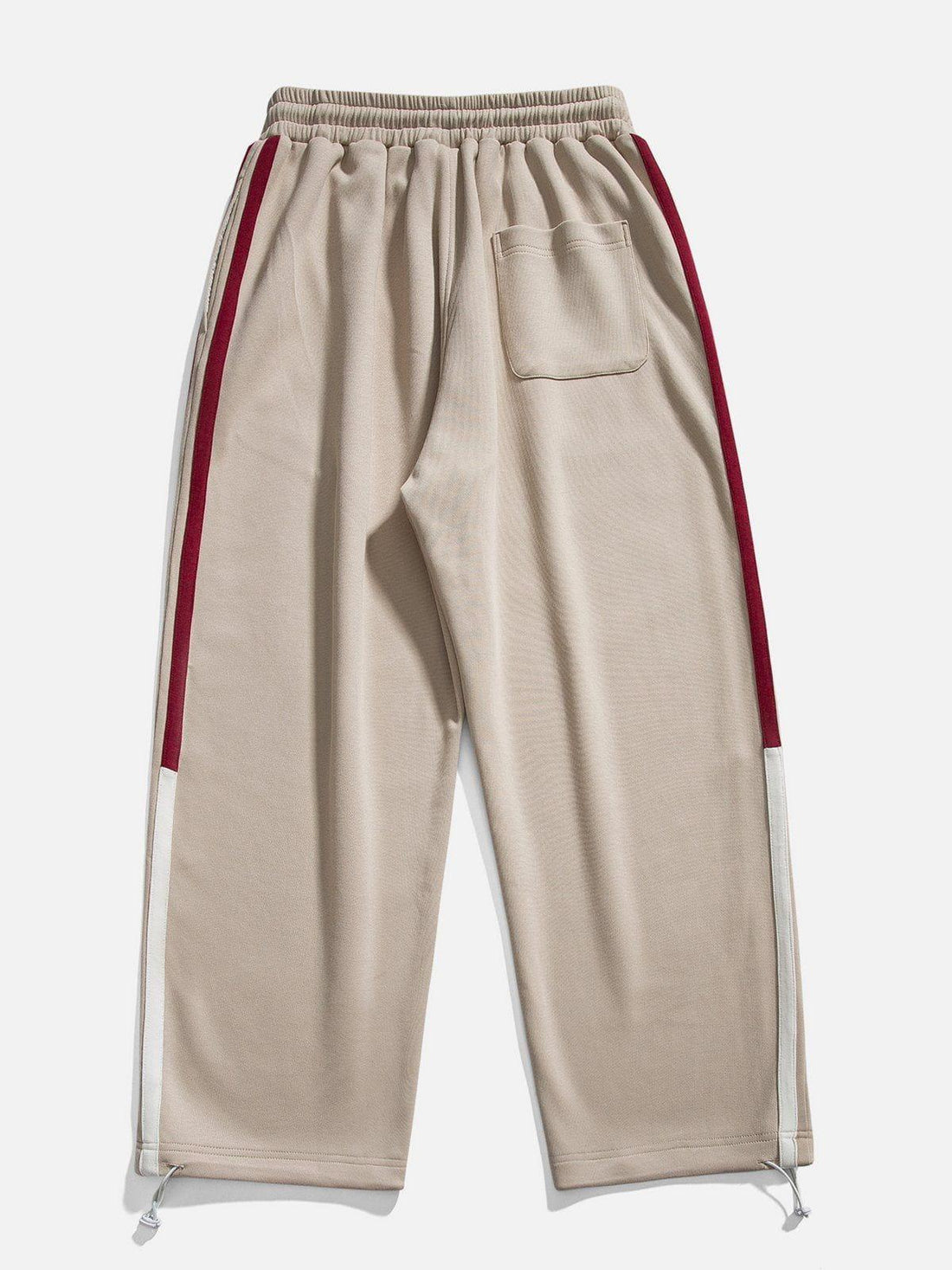 Makersluxe® - Embroidery Stripe Patchwork Sweatpants