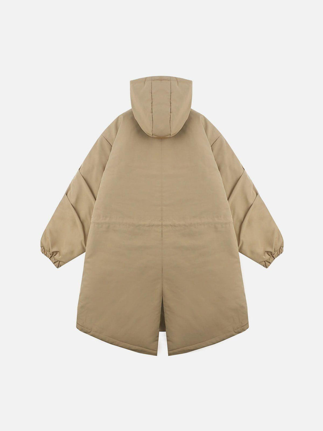 Makersluxe® - F Badge Embroidered Extended Winter Coat