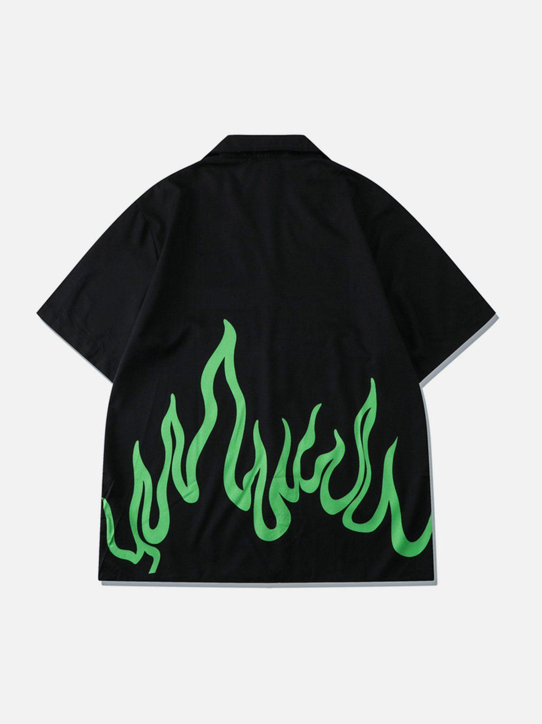 Makersluxe® - Flame Print Short Sleeve Shirt