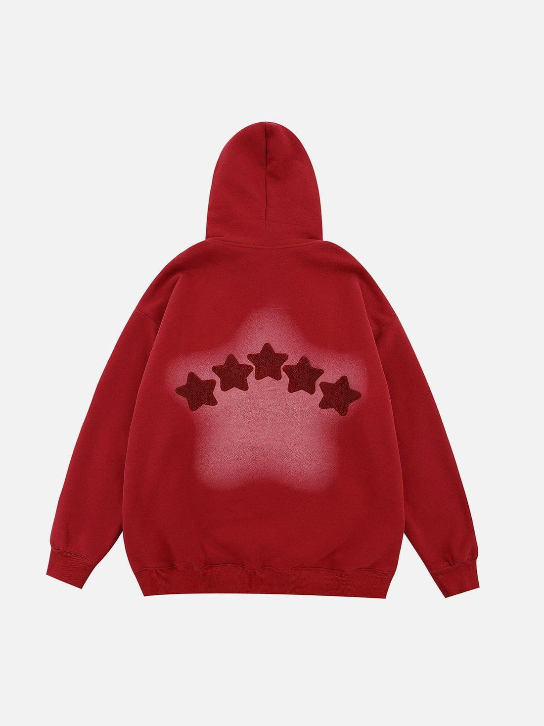Makersluxe® - Flocked Star Embroidery Hoodie