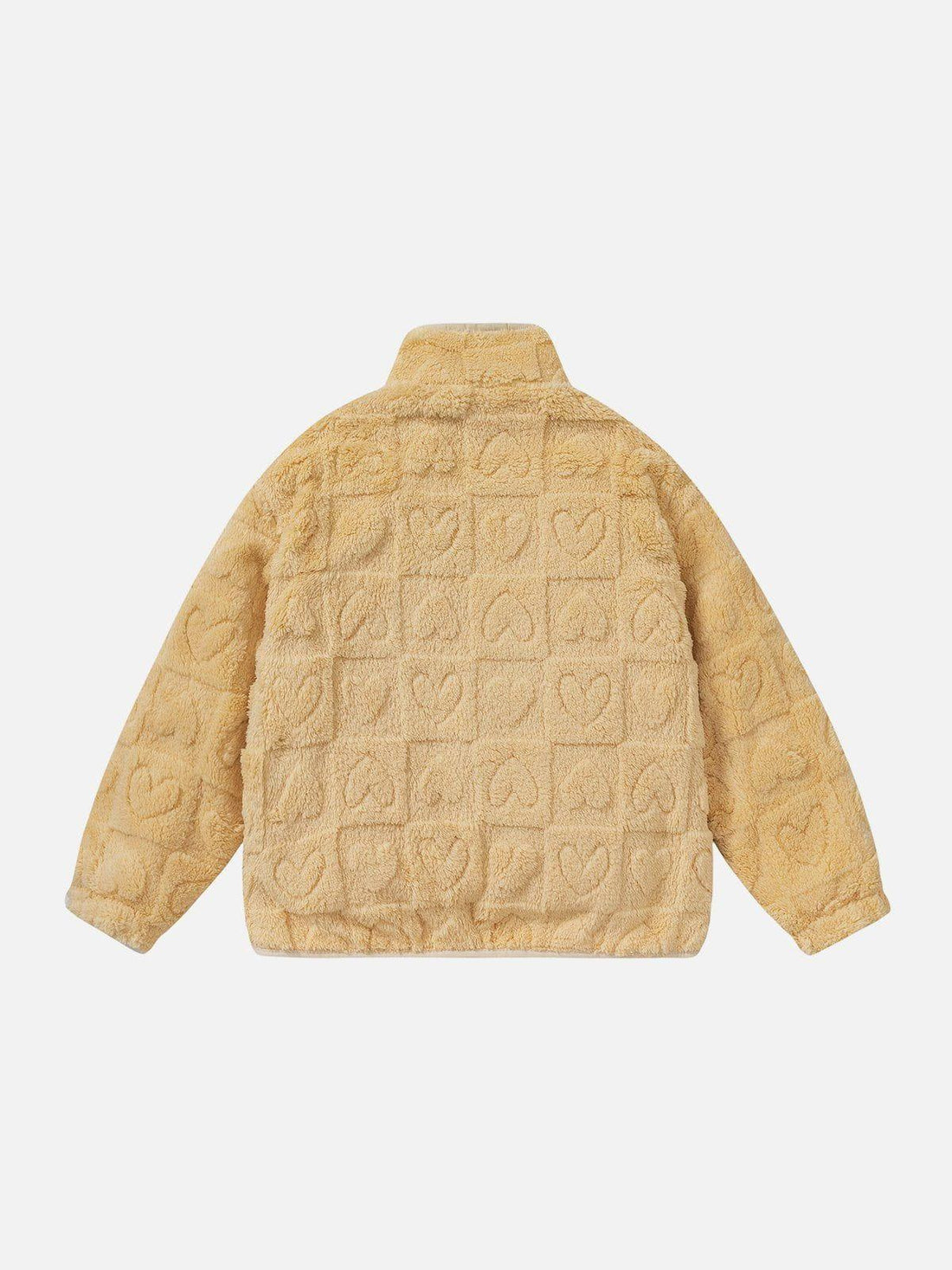 Makersluxe® - Floral Embroidered Sherpa Coat