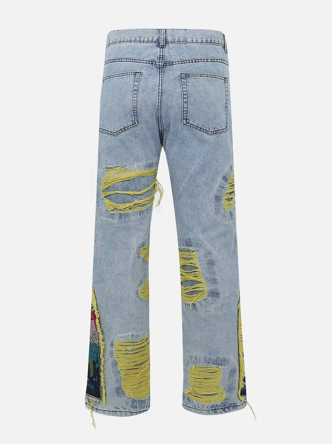 Makersluxe® - Flower Embroidery Jeans