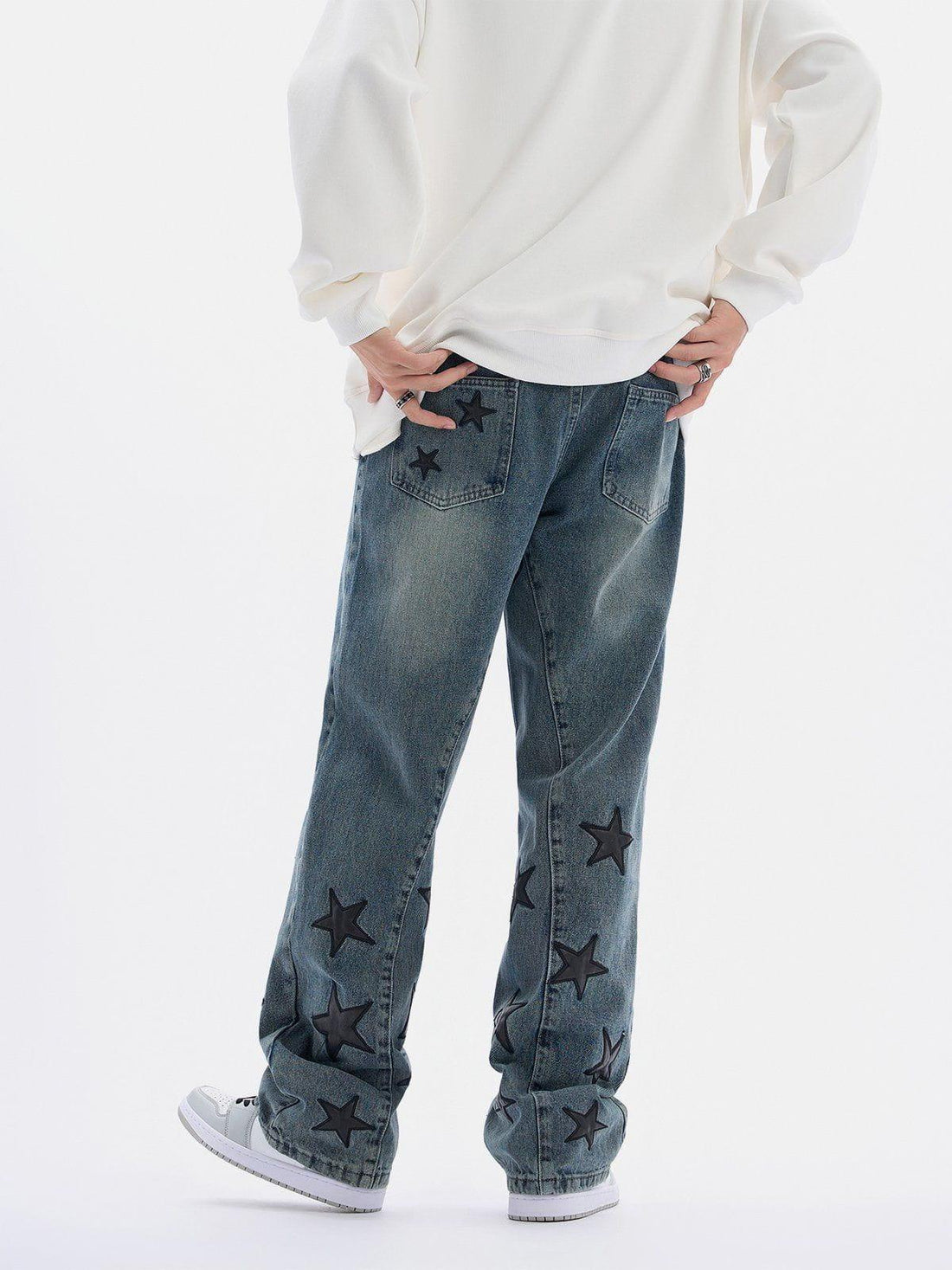 Makersluxe® - Foot Mouth Star Jeans [?]