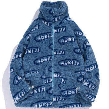 Makersluxe® - Full Letter Sherpa Winter Coat