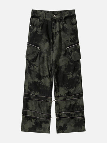 Sneakerland® - Functional Multi-pocket Zipper Design Camouflage Cargo Pants