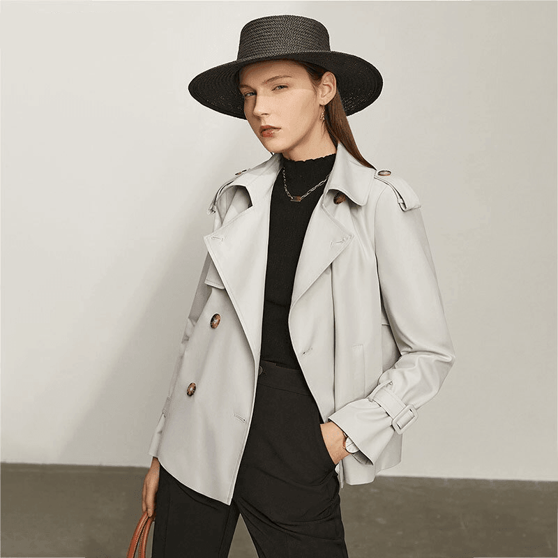 Makersluxe® - Gray Trench Coat