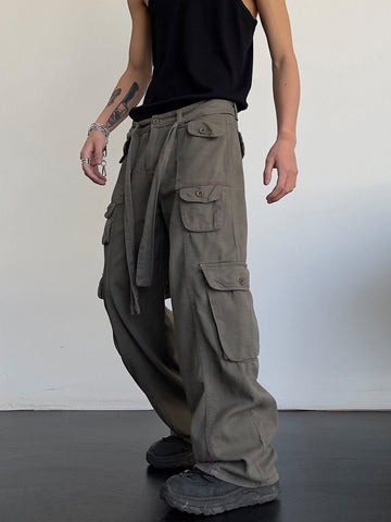 Sneakerland® - Large Pocket Webbing Cargo Pants