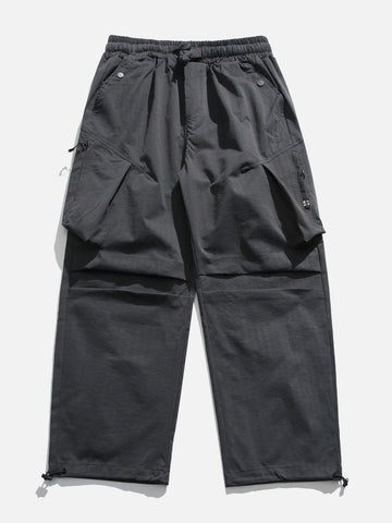 Sneakerland® - Large Pockets Pleats Design Cargo Pants