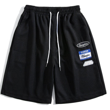 Makersluxe® - Letter Stickers Casual Shorts