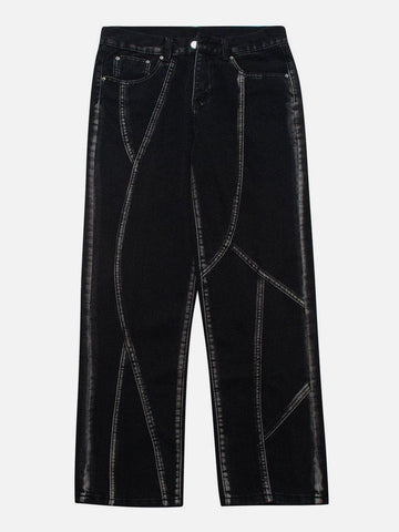 Makersluxe® - Line Panel Hand Painted Pants