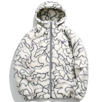 Makersluxe® - Line Sherpa Hooded Winter Coat