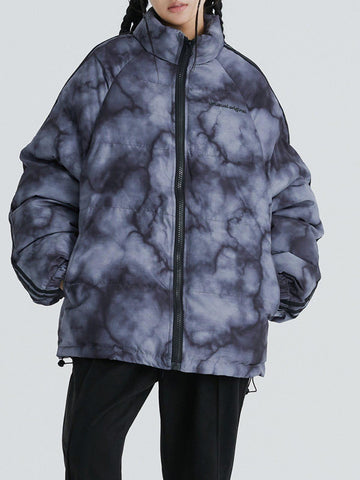 Makersluxe® - Marbled Smudge Gradient Winter Coat
