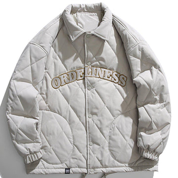 Makersluxe® - Monogram Embroidery Rhombus Winter Coat