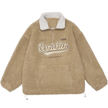 Makersluxe® - Monogram Embroidery Sherpa Winter Coat