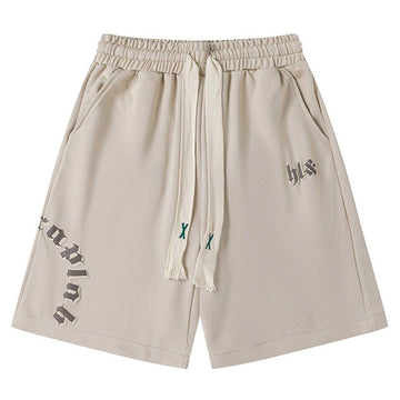 Makersluxe® - Monogram Print Drawstring Shorts