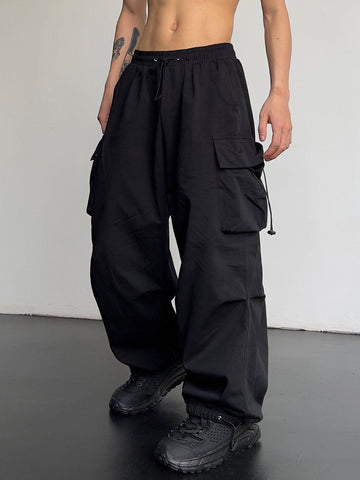 Sneakerland® - Multi-pocket Adjustable Drawstring Cargo Pants