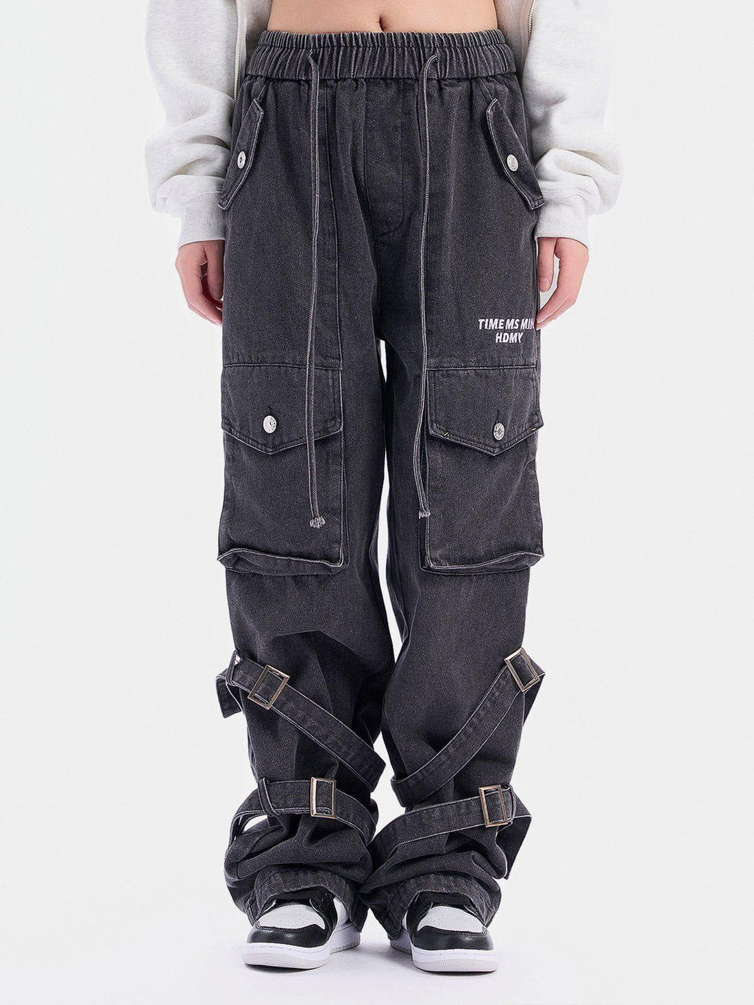 Makersluxe® - Multi Pocket Lace Up Jeans