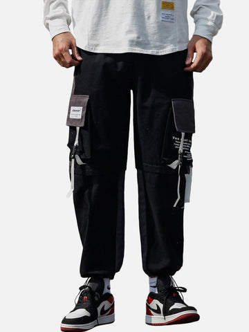 Sneakerland® - Multi-Pocket Patchwork Cargo Pants