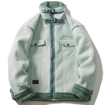 Makersluxe® - Multi-pocket Patchwork Winter Coat