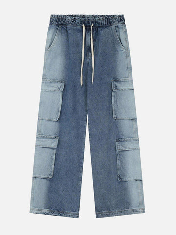 Makersluxe® - Multi-Pocket Washed Jeans