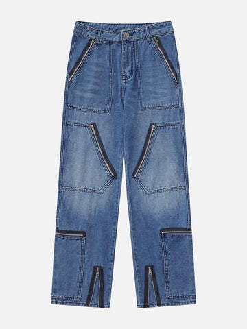 Makersluxe® - Multi Zip Pocket Jeans