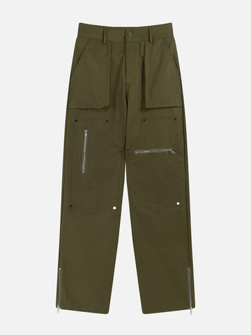 Sneakerland® - Multiple Pockets Zipper Cargo Pants