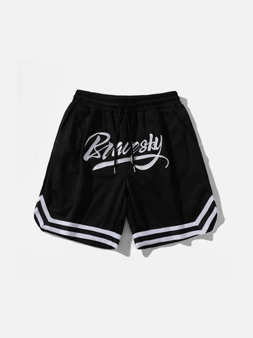 Makersluxe® - Pant Leg Stripes Sports Shorts