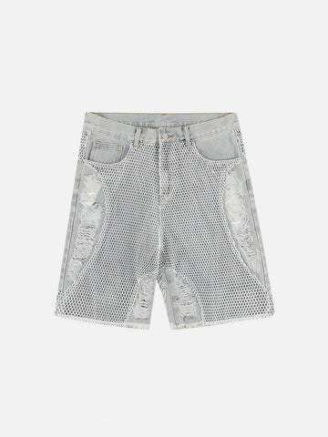 Makersluxe® - Patchwork Burlap Shorts