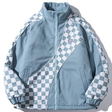 Makersluxe® - Patchwork Checkerboard Winter Coat