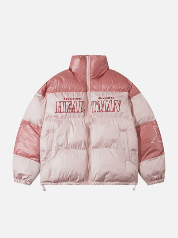 Makersluxe® - Patchwork Color Clash Winter Coat