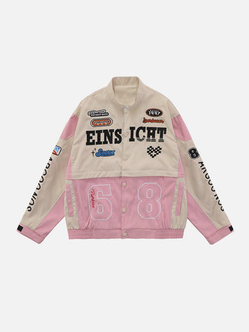Makersluxe® - Patchwork Detachable Racing Jacket