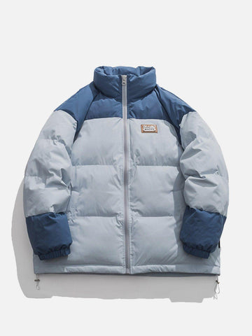 Makersluxe® - Patchwork Embossed Letter Winter Coat