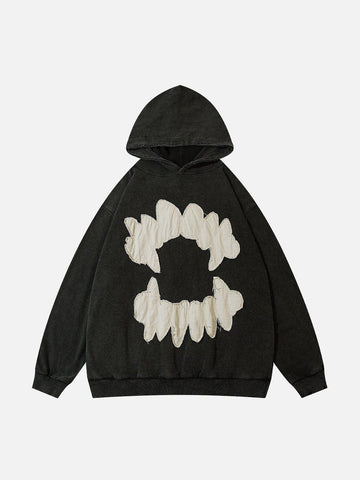 Makersluxe® - Patchwork Tooth Washed Hoodie
