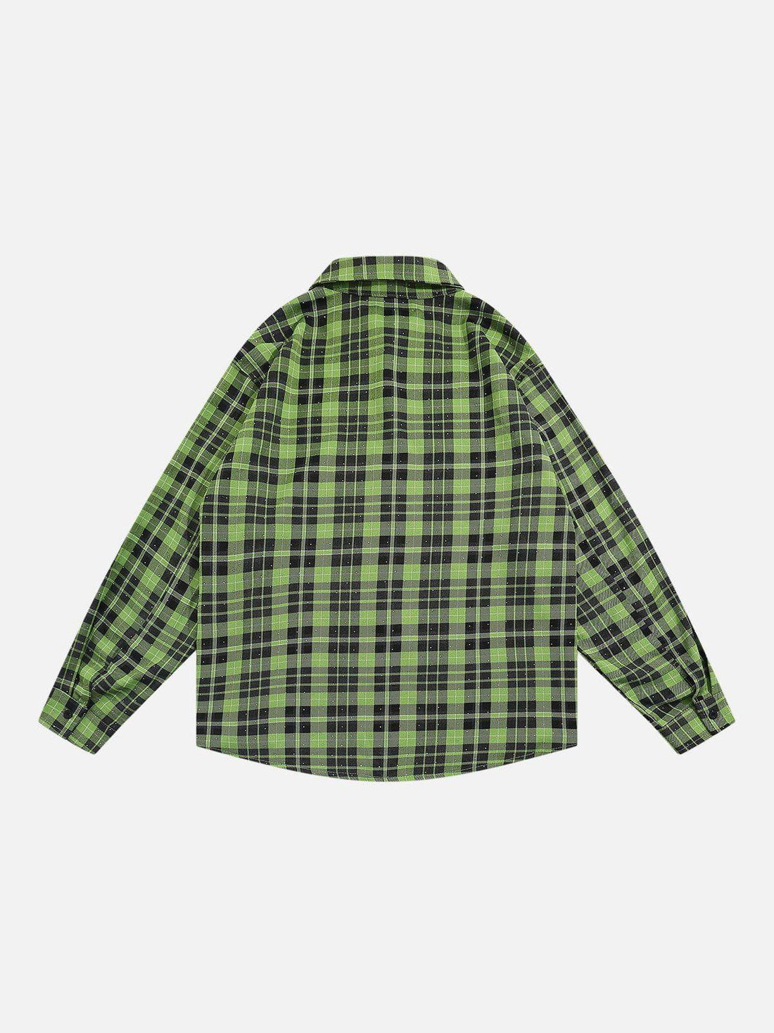 Sneakerland® - PLAID Contrasting Colors Shacket