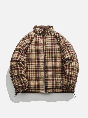 Makersluxe® - Plaid Reversible Winter Coat