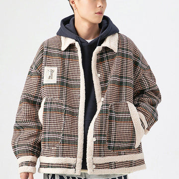 Makersluxe® - Plaid Sherpa Winter Coat