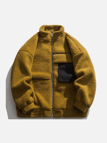 Makersluxe® - Pocket Design Sherpa Winter Coat