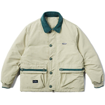 Makersluxe® - Pure Color Stitching Puffer Jacket