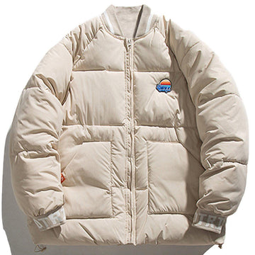 Makersluxe® - Rainbow Chest Label Solid Color Winter Coat