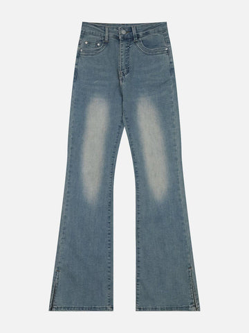 Makersluxe® - Rough Edge Flared Jeans